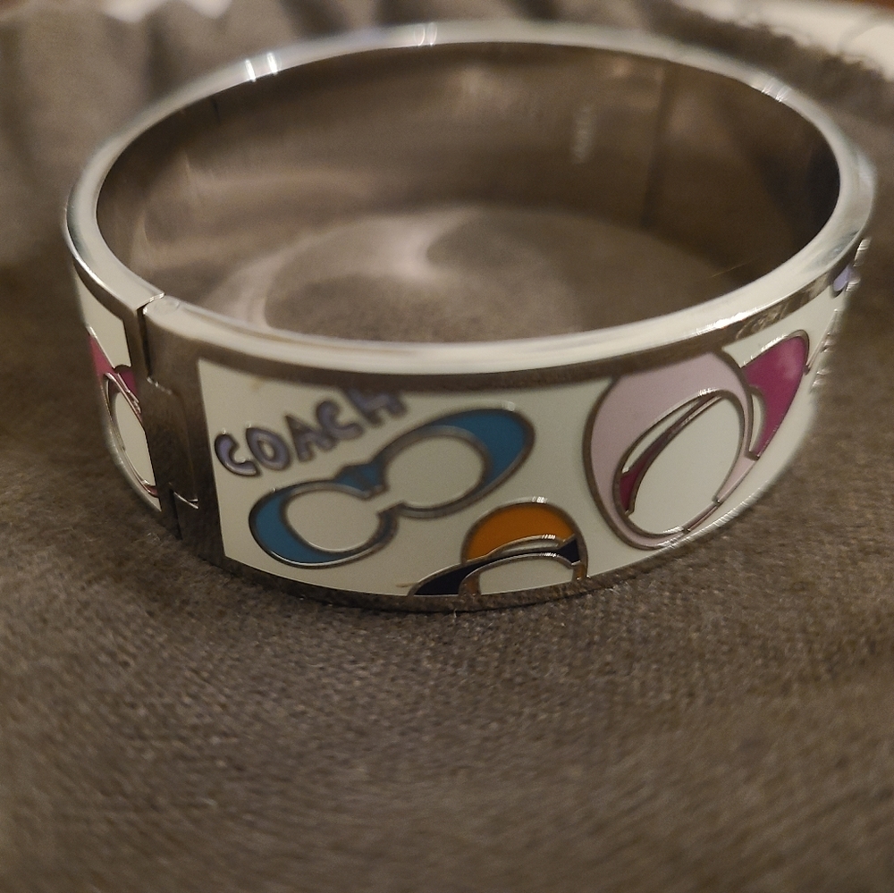 Rare Coach colorful bracelet with silver hardware